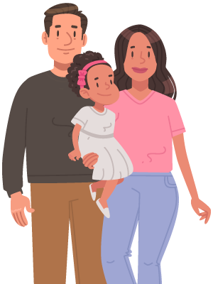 Parents et leur fille - complémentaire santé pour la famille